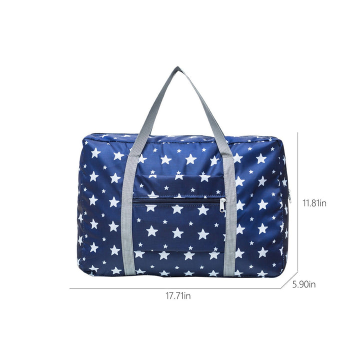 Translation missing: en.Kdkad Foldable Travel Duffel Bag, Tote Carry On Luggage Sport Duffle Weekend Overnight for Women and Girls, Gym Bag Waterproof Foldable Duffel Bag 19.1×5.8×9.8 in Dark Blue