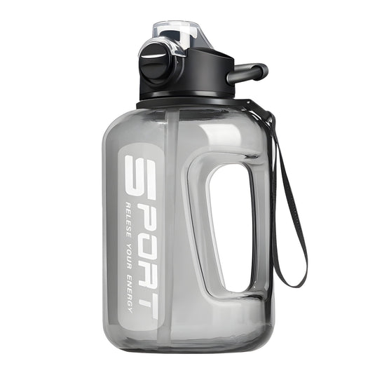 Translation missing: en.AYktou 58oz Water Bottle for All Day Hydration Big Water Bottle with Straw Measures Daily Gym Water Bottle with Handle Leakproof Sports Water Bottle for Gym Camping Outdoor(Black） Black-58oz