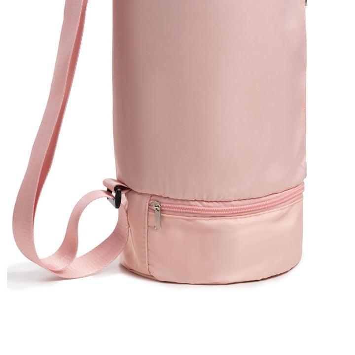 Translation missing: en.Yoga Mat Bag with Water Bottle Pocket and Bottom Wet Pocket, Exercise Yoga Mat Carrier Multi-Functional Storage Bag （pink）