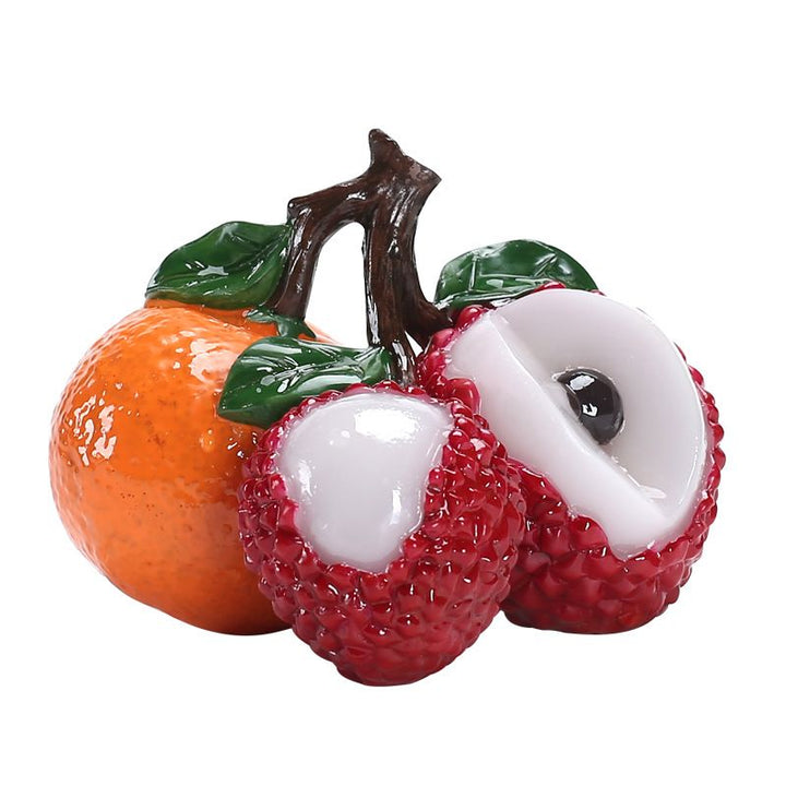 Translation missing: en.Tea Pet lychee Figurine, Color Changing Teapet for Desk Decoration, Cute Kungfu Tea Ornament Accessories with Feng Shui Good Luck Charm, for Tea Lover Friends