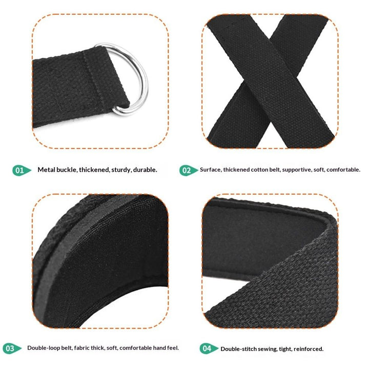 Translation missing: en.2 Pcs Pilates Straps - Double Loop Ring Straps for Reformer, Padded, Home Gym Workout Yoga exercise accessories
