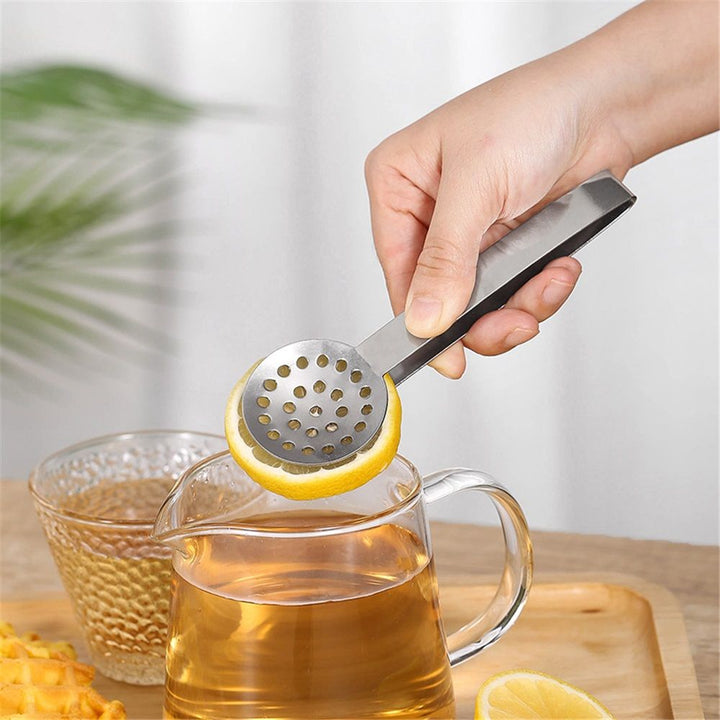 Translation missing: en.6 pcs Tea Bag Squeezer Tongs, Stainless Steel Strainer Spoons Teabag Clips Tool Practical Strainer Tea Accessories (Silver)