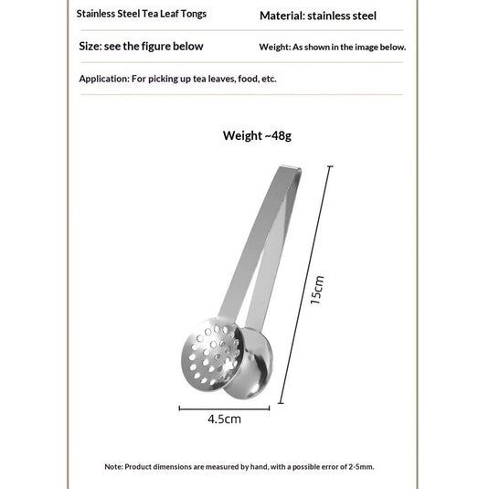 Translation missing: en.6 pcs Tea Bag Squeezer Tongs, Stainless Steel Strainer Spoons Teabag Clips Tool Practical Strainer Tea Accessories (Silver)