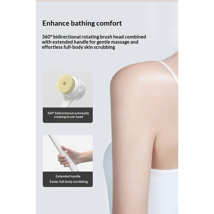 Translation missing: en.Electric Body Brush for Exfoliating and Massage, Long Handle Electric Bath Brush Rechargeable Body Scrubber, Spinning Skin Brush with 5 Spin Brush Heads for Man and Women