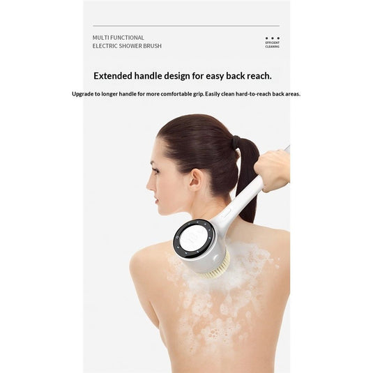 Translation missing: en.Electric Body Brush for Exfoliating and Massage, Long Handle Electric Bath Brush Rechargeable Body Scrubber, Spinning Skin Brush with 5 Spin Brush Heads for Man and Women