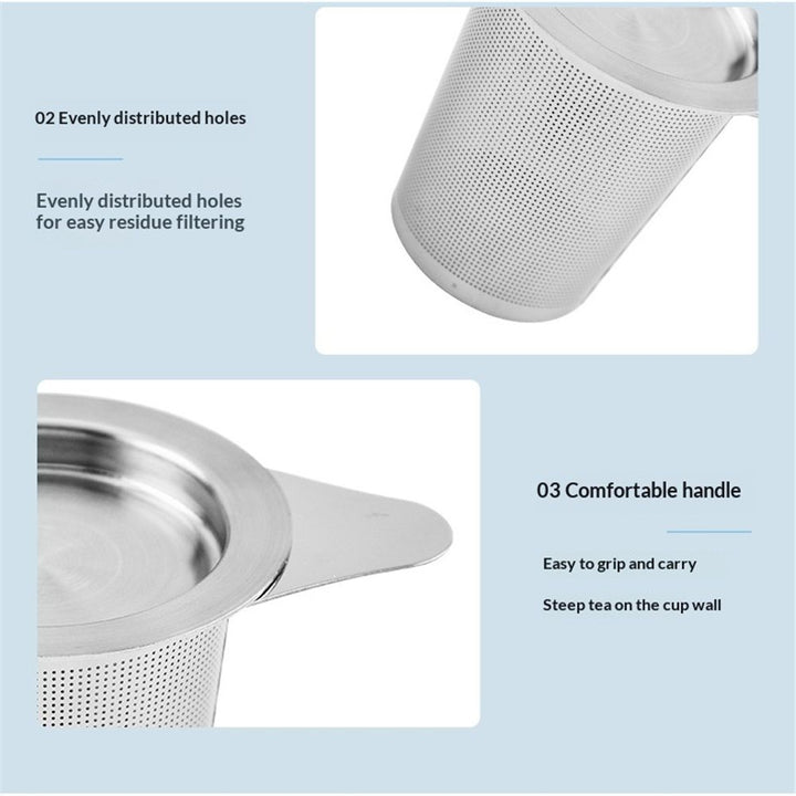 Translation missing: en.2 pack Tea Infuser for Loose Leaf Tea,Stainless Steel Tea Infuser with Handles,Extra Fine Mesh Tea Strainers Filter Fine Tea Leaves Effectively,Fits TeaPots/Mugs