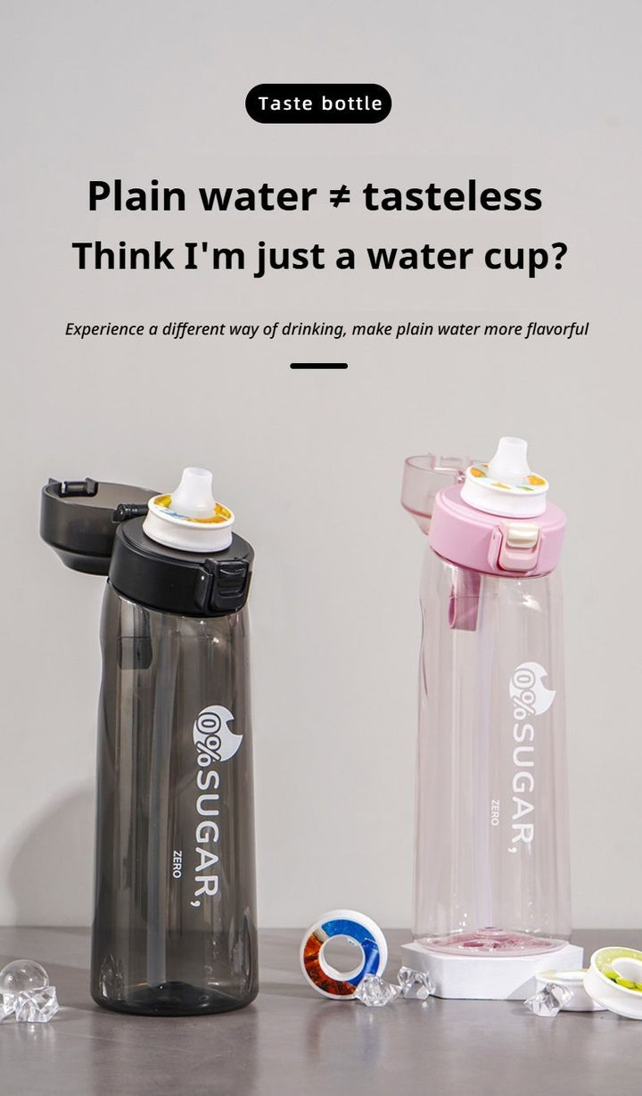 Translation missing: en.0 Sugar 0 Calorie Scented Water Bottle Transparent black 7 rings