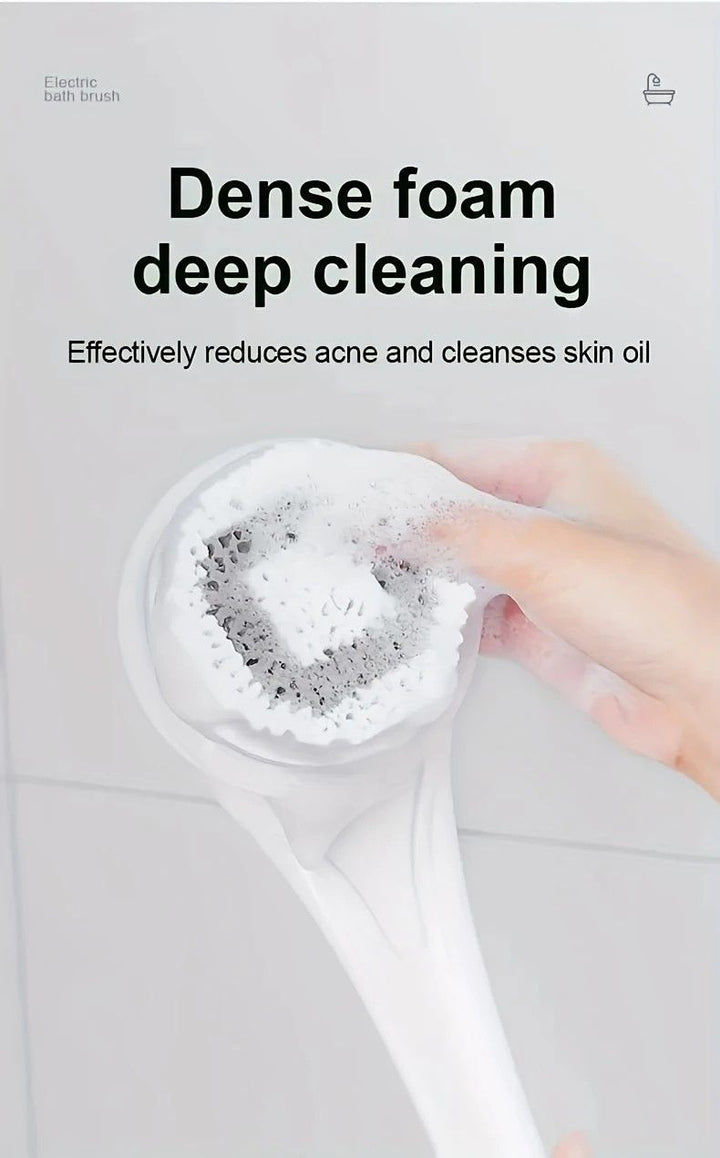 Translation missing: en.Multi-Function Electric Body Brush: 360° Rotation, Auto-Cleaning, 5 Brush Heads, 3-Speed Adjustment, Wet &amp; Dry Use for Home Spa Experience.pink