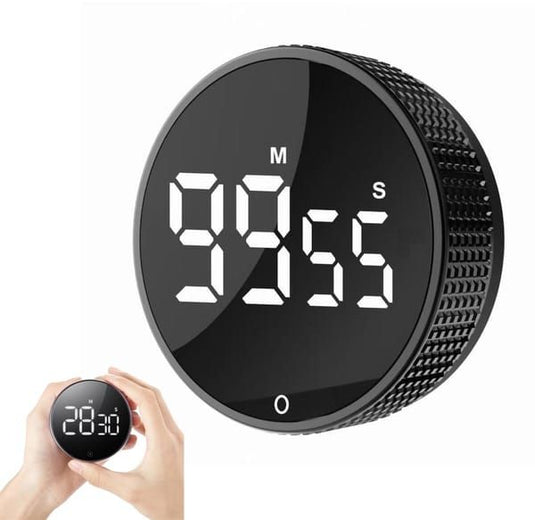 Translation missing: en.Timers - Digital timer - Magnetic digital kitchen timer - Kitchen timer - Count up/Count down - egg timer - magnetic kitchen timer - adjustable rotating - adjustable volume - for cooking, baking, kitchen, fitness, yoga, studying, meetings - black