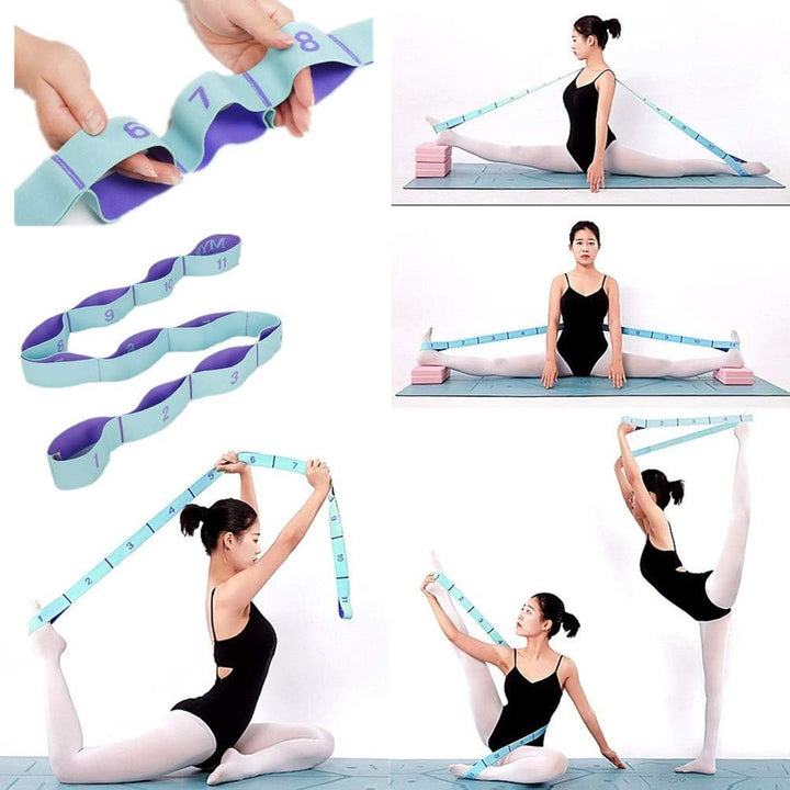 Translation missing: en.Nitpicker Stretching Straps Hamstring Stretcher Device Elastic Exercise Band Yoga mat Carrying Straps Leg Exercise Equipment Stretching Strap with Loops for Flexibility Stretch Strap 11 Loops