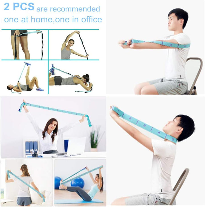 Translation missing: en.Nitpicker Stretching Straps Hamstring Stretcher Device Elastic Exercise Band Yoga mat Carrying Straps Leg Exercise Equipment Stretching Strap with Loops for Flexibility Stretch Strap 11 Loops