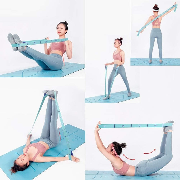 Translation missing: en.Nitpicker Stretching Straps Hamstring Stretcher Device Elastic Exercise Band Yoga mat Carrying Straps Leg Exercise Equipment Stretching Strap with Loops for Flexibility Stretch Strap 11 Loops