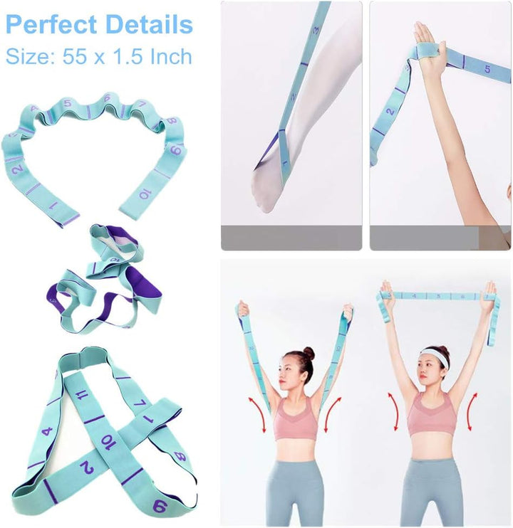 Translation missing: en.Nitpicker Stretching Straps Hamstring Stretcher Device Elastic Exercise Band Yoga mat Carrying Straps Leg Exercise Equipment Stretching Strap with Loops for Flexibility Stretch Strap 11 Loops