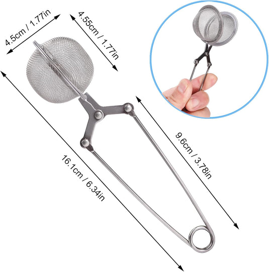 Translation missing: en.Tea Strainers for Loose Tea, 4 Pack Tea Infuser with Handle Fine Mesh Tea Ball Filter Tea Diffusers Steeper for Loose Leaf Tea, Spices, Seasonings