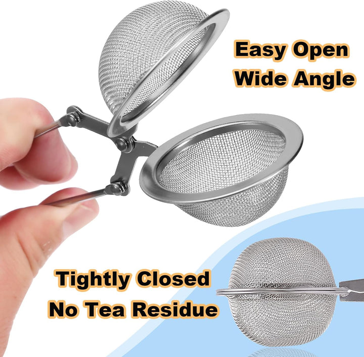 Translation missing: en.Tea Strainers for Loose Tea, 4 Pack Tea Infuser with Handle Fine Mesh Tea Ball Filter Tea Diffusers Steeper for Loose Leaf Tea, Spices, Seasonings