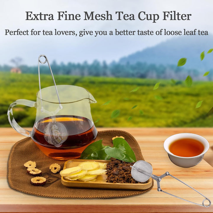 Translation missing: en.Tea Strainers for Loose Tea, 4 Pack Tea Infuser with Handle Fine Mesh Tea Ball Filter Tea Diffusers Steeper for Loose Leaf Tea, Spices, Seasonings