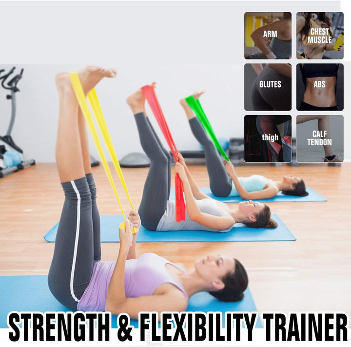 Translation missing: en.Resistance Bands Elastic Exercise Bands 3 Pack Physical Therapy Tension Band Recovery Band Workout Strength Training Bands for Women, Yoga, Arms,Upper Body and Shoulders