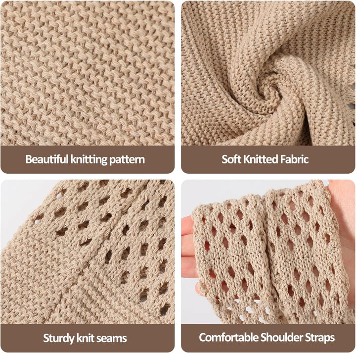 Translation missing: en.Crochet Beach Tote Bags, Stylish Mesh Beach Bags Shoulder Bag for Women, Cute Summer Vacation Boho Tote Bag