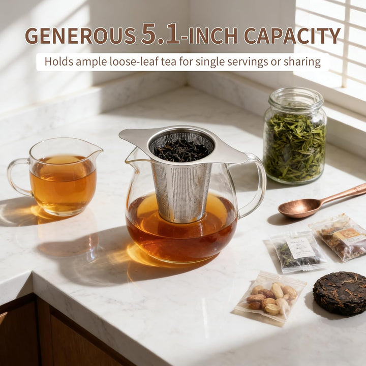 Translation missing: en.Tea infuser,Stainless Steel Tea Steeper and Strainer, Tea Strainers for Loose Tea - Reusable Durable Infuser for Brewing Tea and Coffee