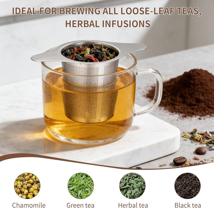 Translation missing: en.Tea infuser,Stainless Steel Tea Steeper and Strainer, Tea Strainers for Loose Tea - Reusable Durable Infuser for Brewing Tea and Coffee