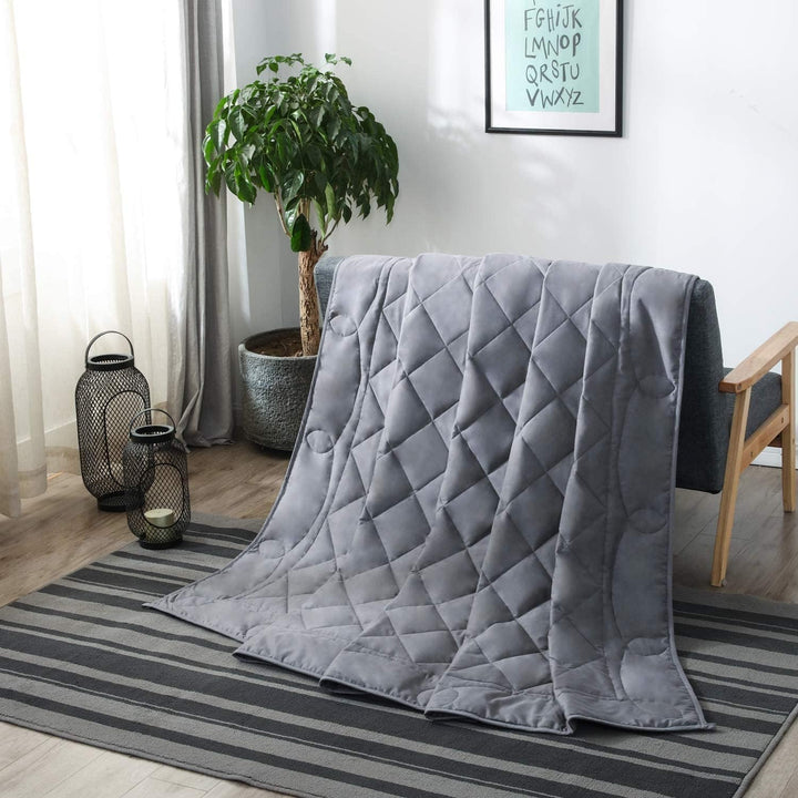 Translation missing: en.Weighted Blanket (15lbs, 60''x80''), Heavy Blanket Washable for Adult with Premium Glass Beads-Grey