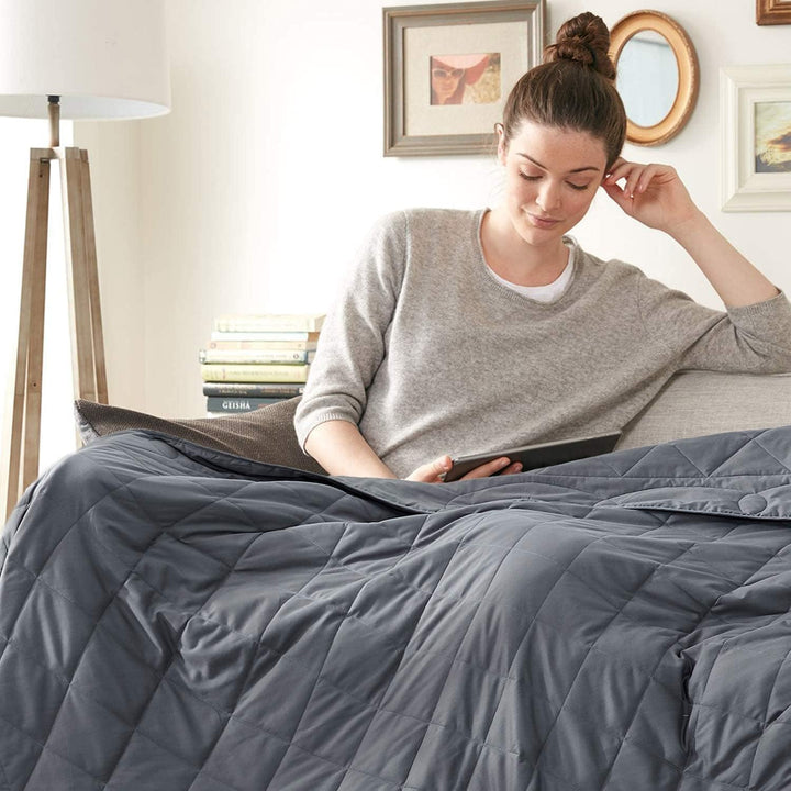 Translation missing: en.Weighted Blanket (15lbs, 60''x80''), Heavy Blanket Washable for Adult with Premium Glass Beads-Grey