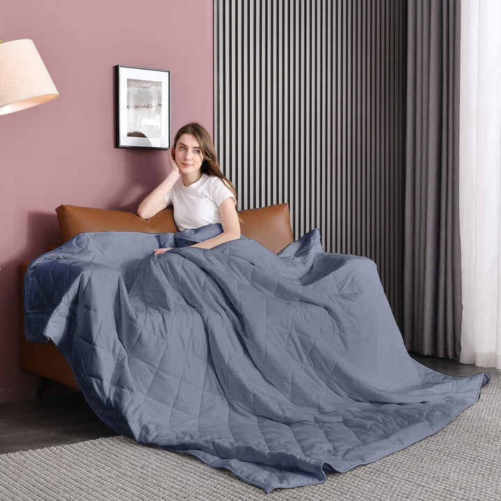 Translation missing: en.Weighted Blanket (15lbs, 60''x80''), Heavy Blanket Washable for Adult with Premium Glass Beads-Grey