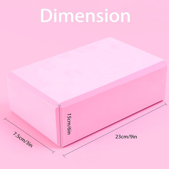 Translation missing: en.™ Yoga Block (Set of 2) LxWxH :9"x3"x6" Supportive Latex Free EVA Foam High Density Soft Non-Slip Surface for Yoga Pilates Meditation Balance Exercise