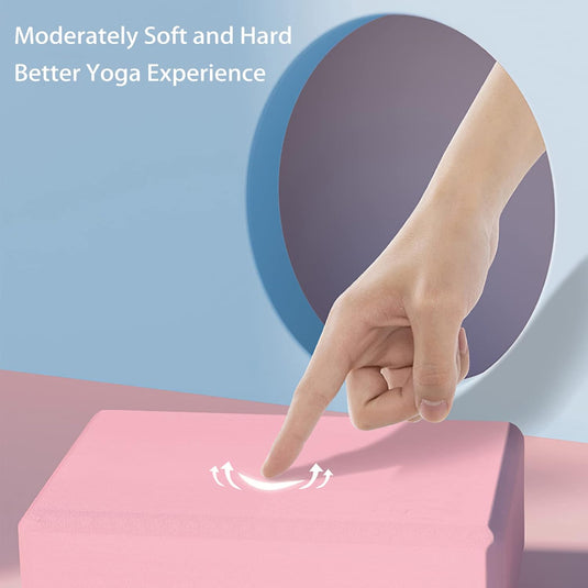 Translation missing: en.™ Yoga Block (Set of 2) LxWxH :9"x3"x6" Supportive Latex Free EVA Foam High Density Soft Non-Slip Surface for Yoga Pilates Meditation Balance Exercise