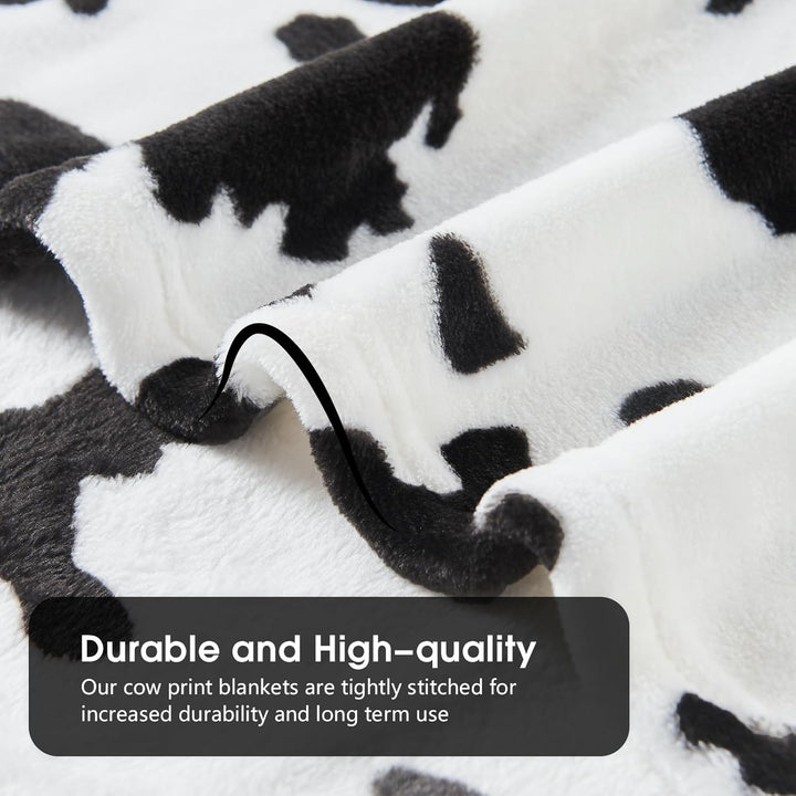 Translation missing: en.Cow Print Blanket, Fuzzy Cow Print Throw Blankets for Couch, Cow Throw Blanket for Adults, Soft Warm Plush Cow Blanket, Cute Flannel Fleece Throw Blankets, 40''x60''