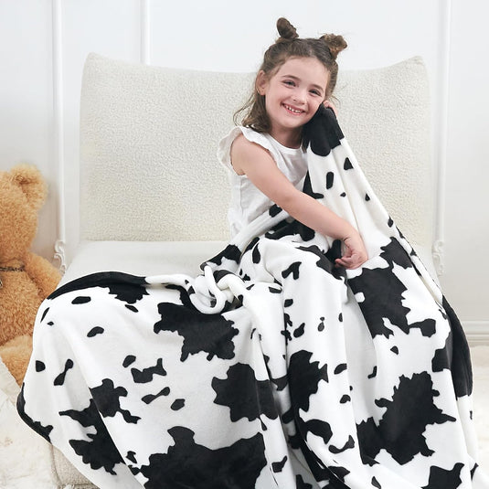 Translation missing: en.Cow Print Blanket, Fuzzy Cow Print Throw Blankets for Couch, Cow Throw Blanket for Adults, Soft Warm Plush Cow Blanket, Cute Flannel Fleece Throw Blankets, 40''x60''