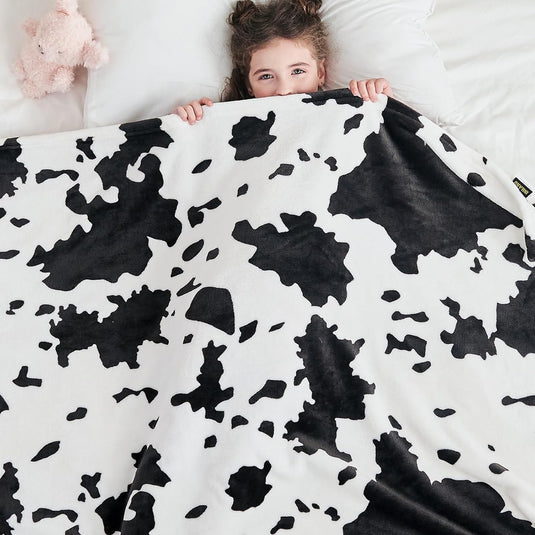 Translation missing: en.Cow Print Blanket, Fuzzy Cow Print Throw Blankets for Couch, Cow Throw Blanket for Adults, Soft Warm Plush Cow Blanket, Cute Flannel Fleece Throw Blankets, 40''x60''