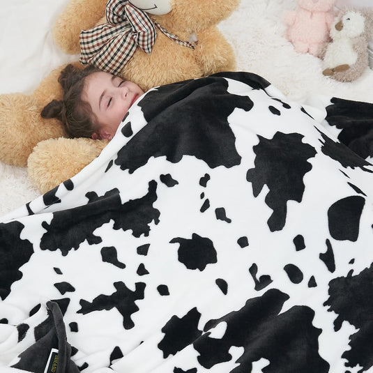 Translation missing: en.Cow Print Blanket, Fuzzy Cow Print Throw Blankets for Couch, Cow Throw Blanket for Adults, Soft Warm Plush Cow Blanket, Cute Flannel Fleece Throw Blankets, 40''x60''