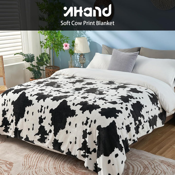 Translation missing: en.Cow Print Blanket, Fuzzy Cow Print Throw Blankets for Couch, Cow Throw Blanket for Adults, Soft Warm Plush Cow Blanket, Cute Flannel Fleece Throw Blankets, 40''x60''