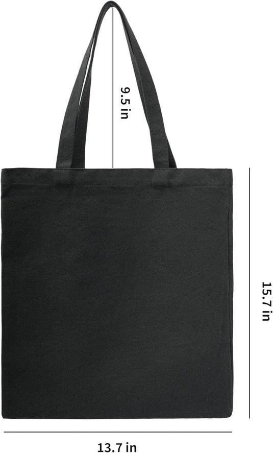 Translation missing: en.Cotton Canvas Tote Bags - Lightweight Cloth Shopping Bags for DIY Promotion Activity - Solid Color
