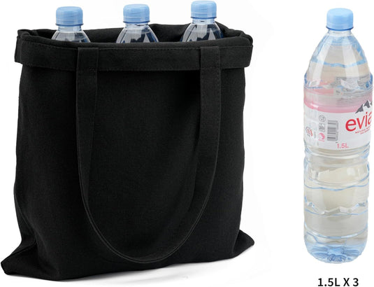 Translation missing: en.Cotton Canvas Tote Bags - Lightweight Cloth Shopping Bags for DIY Promotion Activity - Solid Color