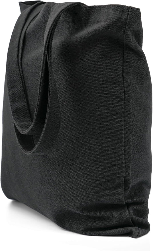 Translation missing: en.Cotton Canvas Tote Bags - Lightweight Cloth Shopping Bags for DIY Promotion Activity - Solid Color