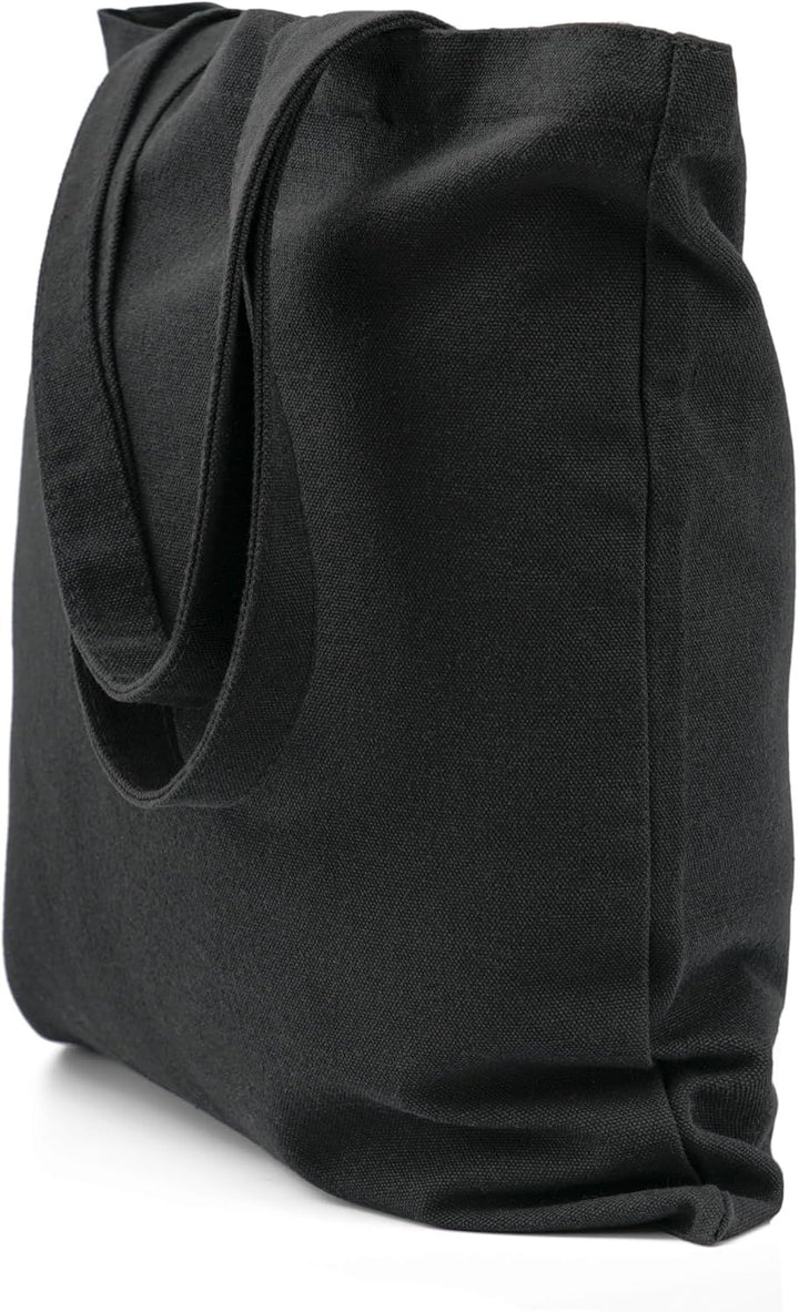 Translation missing: en.Cotton Canvas Tote Bags - Lightweight Cloth Shopping Bags for DIY Promotion Activity - Solid Color