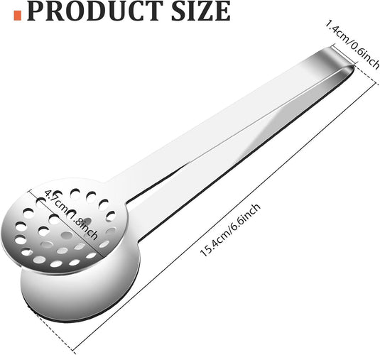 Translation missing: en.Tea Bag Squeezer, Stainless Steel Tea Bag Squeezer Tongs, Teabag Filter, Dispenser Accessories for Teas Drinkers, Durable Round Strainer Gripper Picker