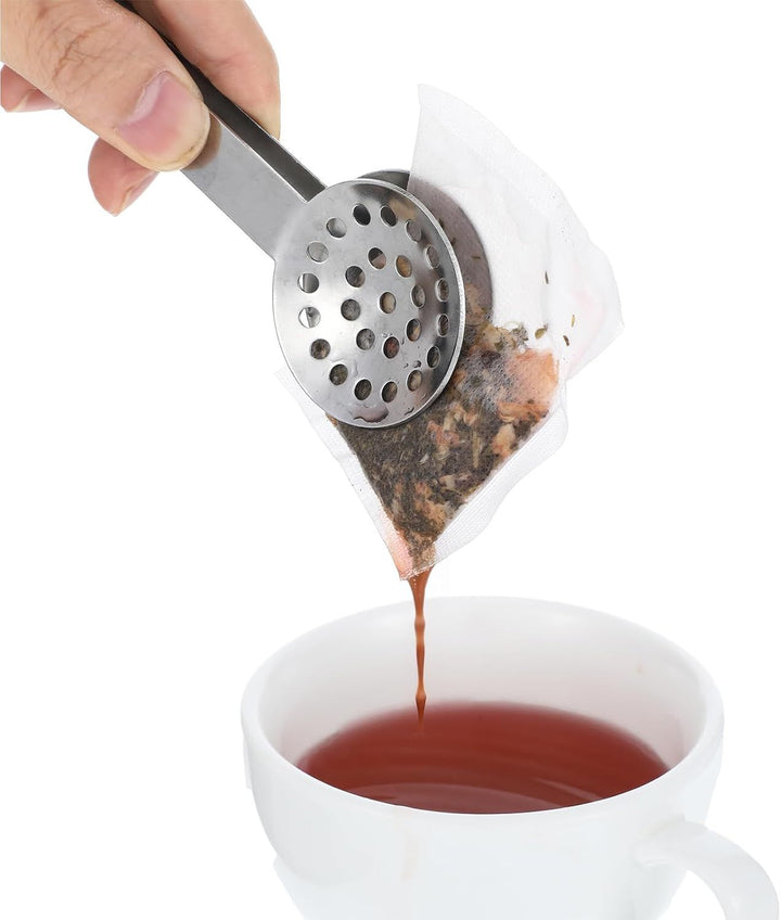 Translation missing: en.Tea Bag Squeezer, Stainless Steel Tea Bag Squeezer Tongs, Teabag Filter, Dispenser Accessories for Teas Drinkers, Durable Round Strainer Gripper Picker