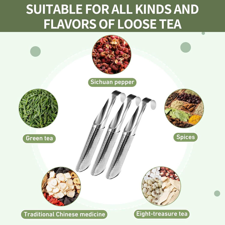 Translation missing: en.3 Pack Tea Infuser, Tea Strainer with Extra Fine Mesh for Loose Tea Leaf, Long Handle Stainless Steel Tea Strainer for Leaf Tea, Coffee, Spices, Seasonings
