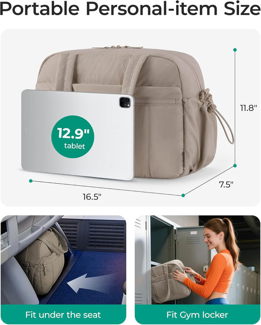 Translation missing: en.Gym Bag for Women, Duffle Bag for Travel with Wet Pocket, Lightweight Carry on Weekender Duffel, Water Resistant