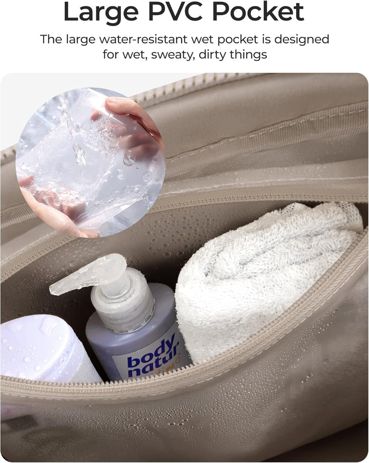 Translation missing: en.Gym Bag for Women, Duffle Bag for Travel with Wet Pocket, Lightweight Carry on Weekender Duffel, Water Resistant