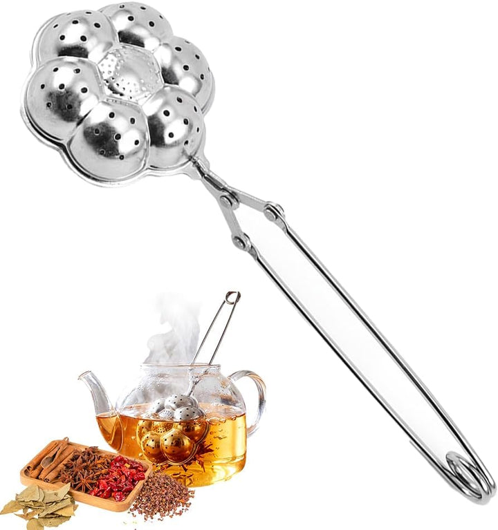 Translation missing: en.Tea Ball Tea Infer for Loose Leaf Tea, 304 Stainless Steel Fine Mesh Tea Strainer with 2 Styles (Spring Handle &amp; Chain Hook), Reable Tea Steeper for Tea Lovers (1 PCS Spring Handle)