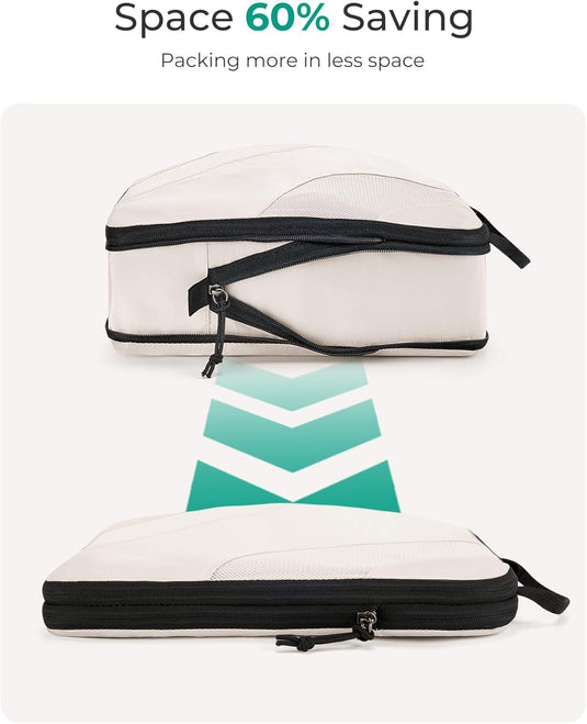 Translation missing: en.Compression Packing Cubes, 6 Set/4 Set/2 Set Travel Packing Cubes for Carry on Suitcases, Compression Suitcase Organizers Bag Set &amp; Travel Cubes for Luggage, Lightweight Packing Organizers