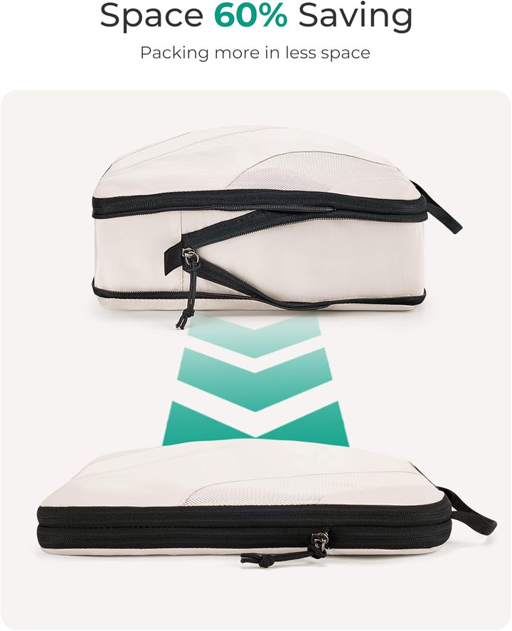 Translation missing: en.Compression Packing Cubes, 6 Set/4 Set/2 Set Travel Packing Cubes for Carry on Suitcases, Compression Suitcase Organizers Bag Set &amp; Travel Cubes for Luggage, Lightweight Packing Organizers