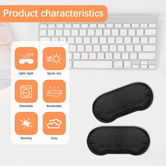 Translation missing: en.40 Pcs Eye Mask Sleep Masks Bulk Blindfolds for Team Building Party Games with Nose Pad and Adjustable Strap for Women Men 4 Layers Black Blindfold Sleeping Mask