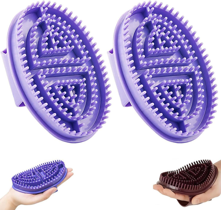 Translation missing: en.Meridian Brush Massage Brush, Handheld Meridian Brush Massage Body, Cepillos De Meridianos, Full Body Massage Brush, Suitable for Daily Home Use and Bath Spa (Purple 2pcs)