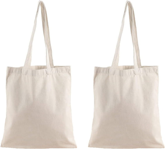 Translation missing: en.Reusable Grocery Shopping Bags Cotton Tote Bag, Blank Tote Canvas Bags for DIY Craft, Grocery,Shopping,Drawing