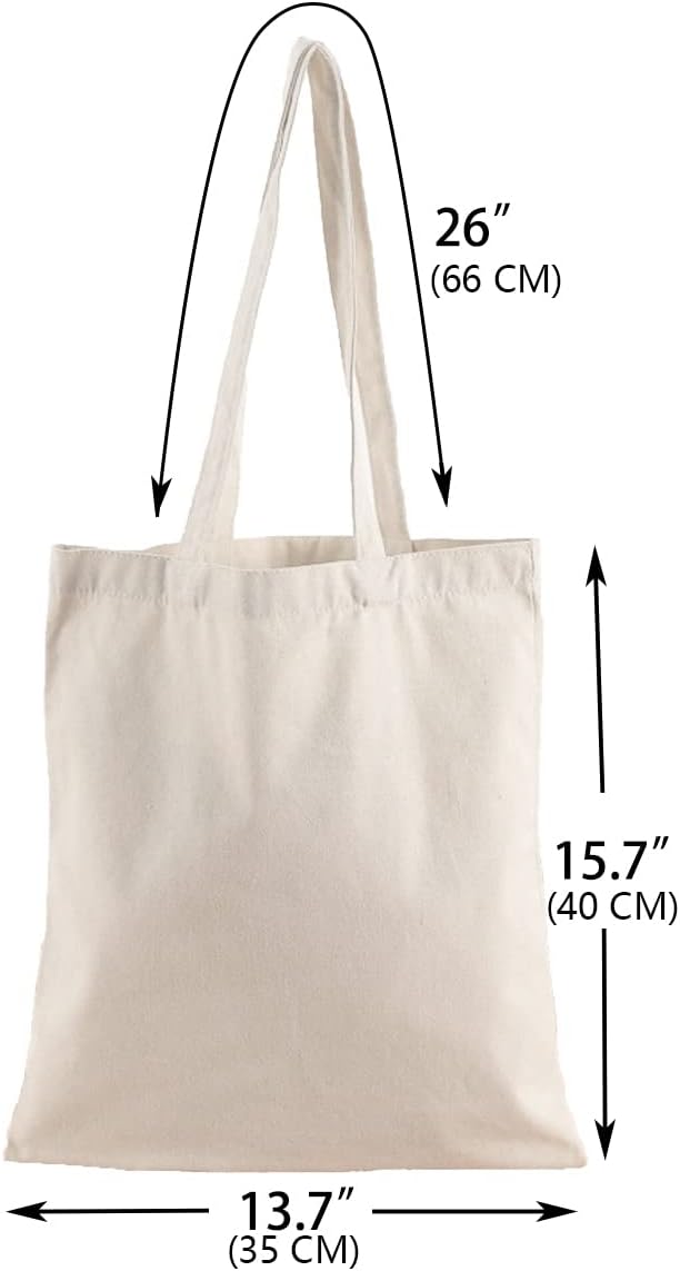 Translation missing: en.Reusable Grocery Shopping Bags Cotton Tote Bag, Blank Tote Canvas Bags for DIY Craft, Grocery,Shopping,Drawing